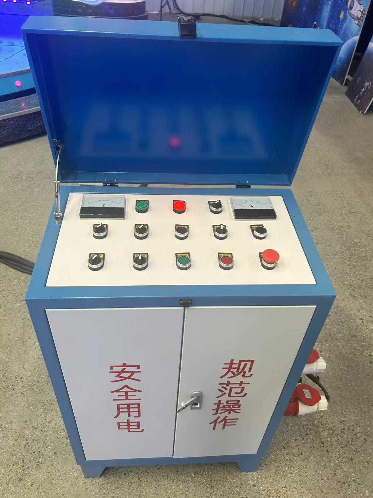 Interstellar Warrior ride control panel with digital display