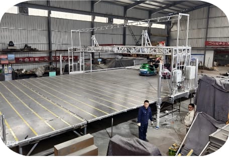Hydraulic folding mobile ceiling grid bumper car