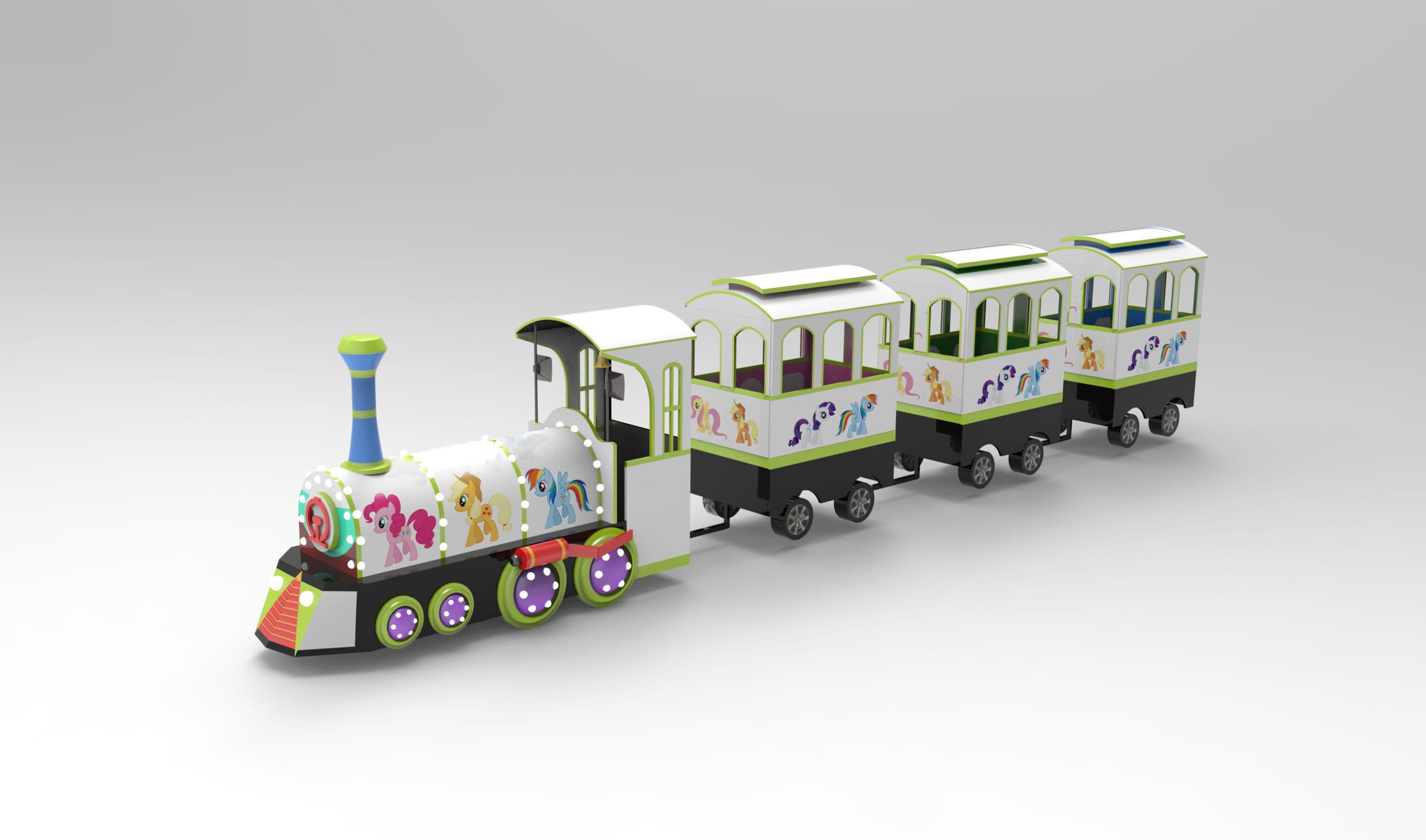 Donut Train Collection - Colorful amusement train