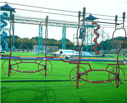Aerial Bicycle - A bicycle ride suspended in the air