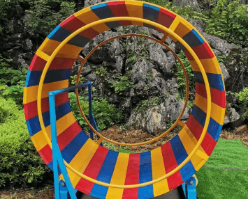 Fun Roller - A colorful cylindrical rolling structure for children's play