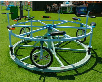 Stationary Bicycle - A fixed bicycle structure for outdoor exercise