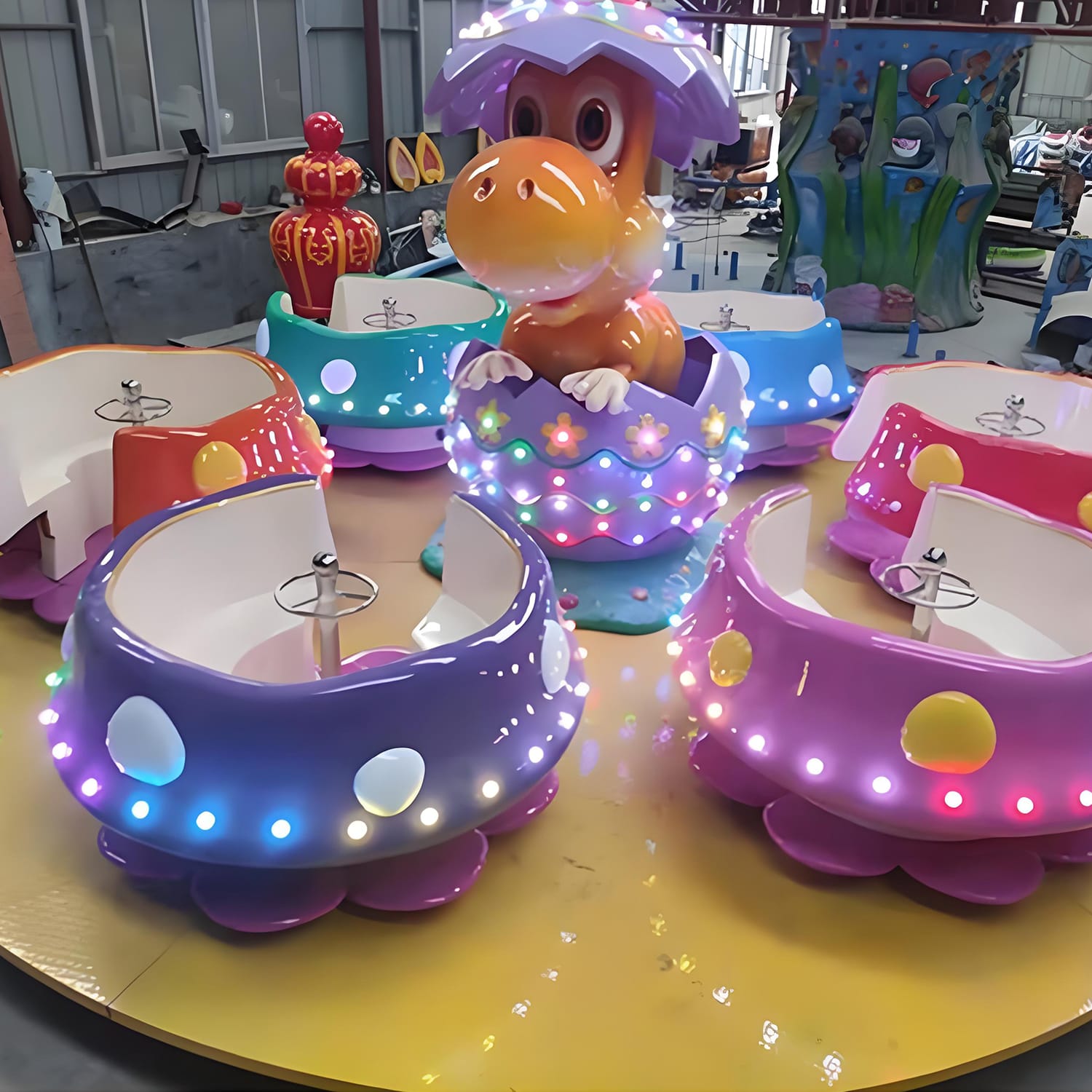 Rotary Dolphin - Dolphin themed spinning ride for children